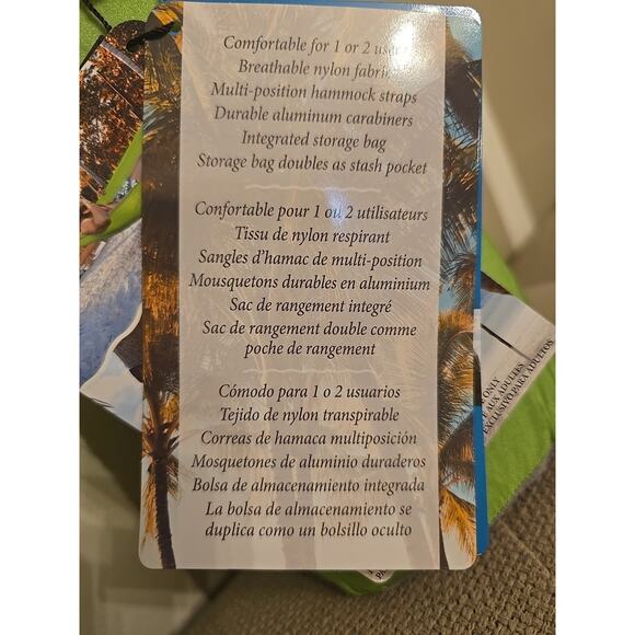 Cascade Oasis Double Hammock Green - Picture 6 of 7